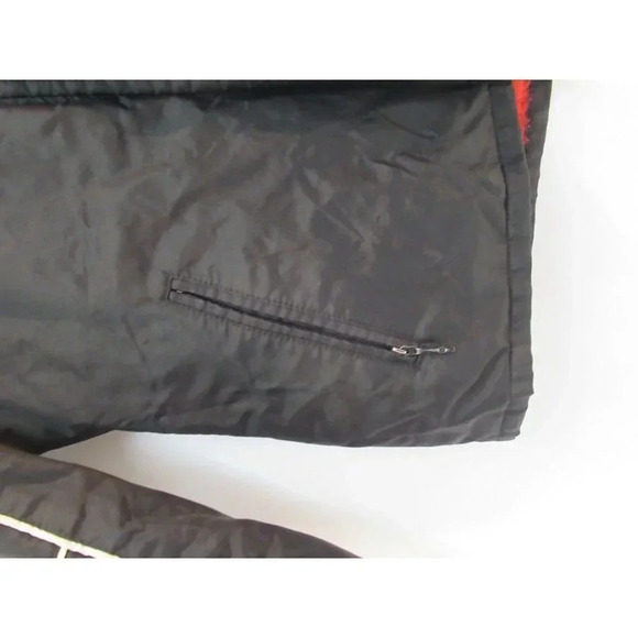 Yamaha Fleece Lined  Windbreaker Jacket Mens Small Vintage Black Embroidered - Picture 4 of 9